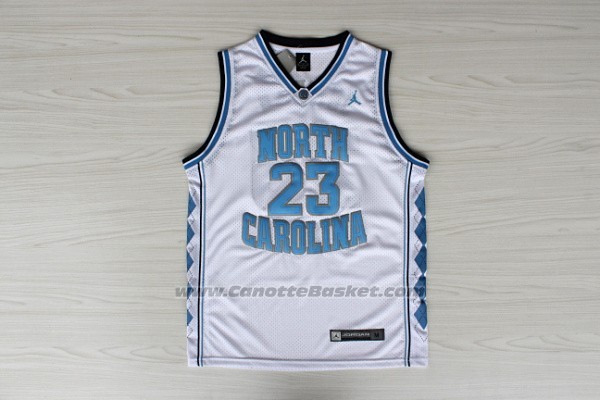 Maglia NCAA North Carolina Tar Heels Michael Jordan #23 Bianco